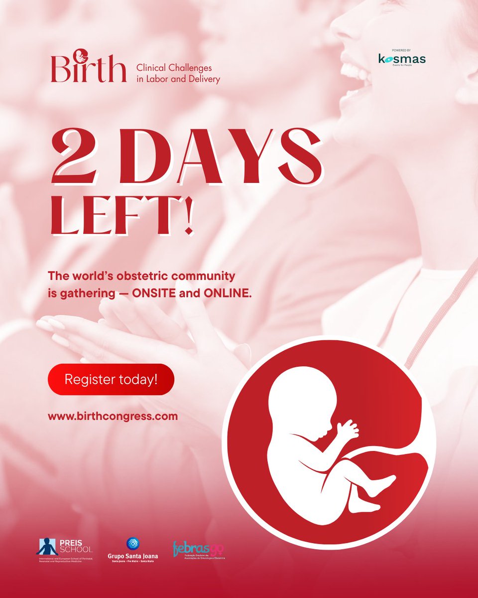 Birth_Congress's tweet photo. Get ready — #BIRTHcongress 2025 is almost live!

Secure your access now and be part of the conversations shaping tomorrow's #ObstetricCare.

Still haven't registered?
There's still time – but not much!
👉 https://t.co/yLeXns7zgT

#ClinicalObstetrics #Pregnancy #LaborAndDelivery https://t.co/kW6Dp6B6V4