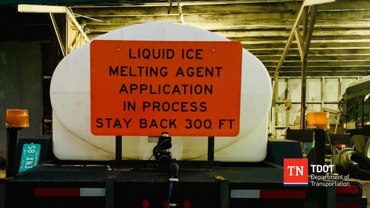 NicLawrenceTDOT's tweet image. Happening today around #WestTN - give our @myTDOT crews the space to pre treat hot spots and bridges!! #workwithus