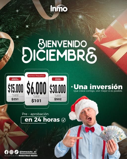 Inmoautoec's tweet image. 🎄✨ Arrancamos diciembre con oportunidades reales para crecer ✨🎄
Este mes trae la posibilidad de impulsar tus proyectos, cumplir tus metas e invertir en el futuro que sueñas construir. 😎💯
 
#BienvenidoDiciembre #Inmoauto #InversionInteligente #CumpleTusMetas
