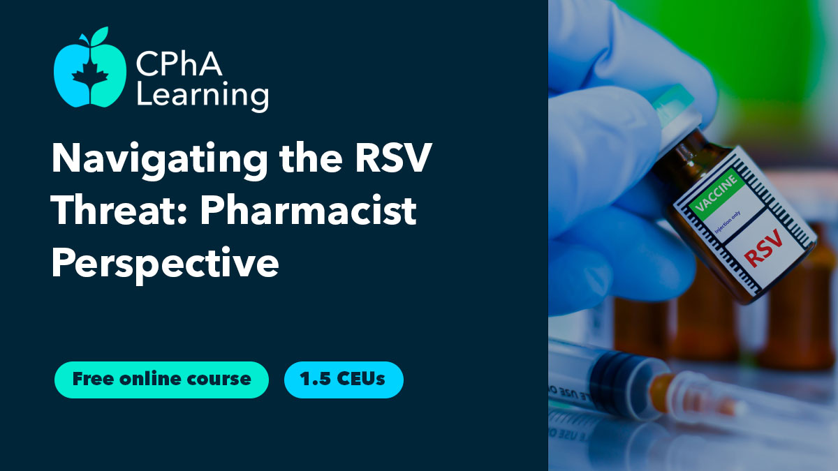 CPhAAPhC's tweet image. Respiratory virus season is here. Are you ready for RSV?

Our Navigating the RSV Threat course blends clinical insights with pharmacist-focused case studies to help you:

✅ Understand the impact of RSV in adult populations
✅ Review the latest evidence on RSV vaccination
✅…