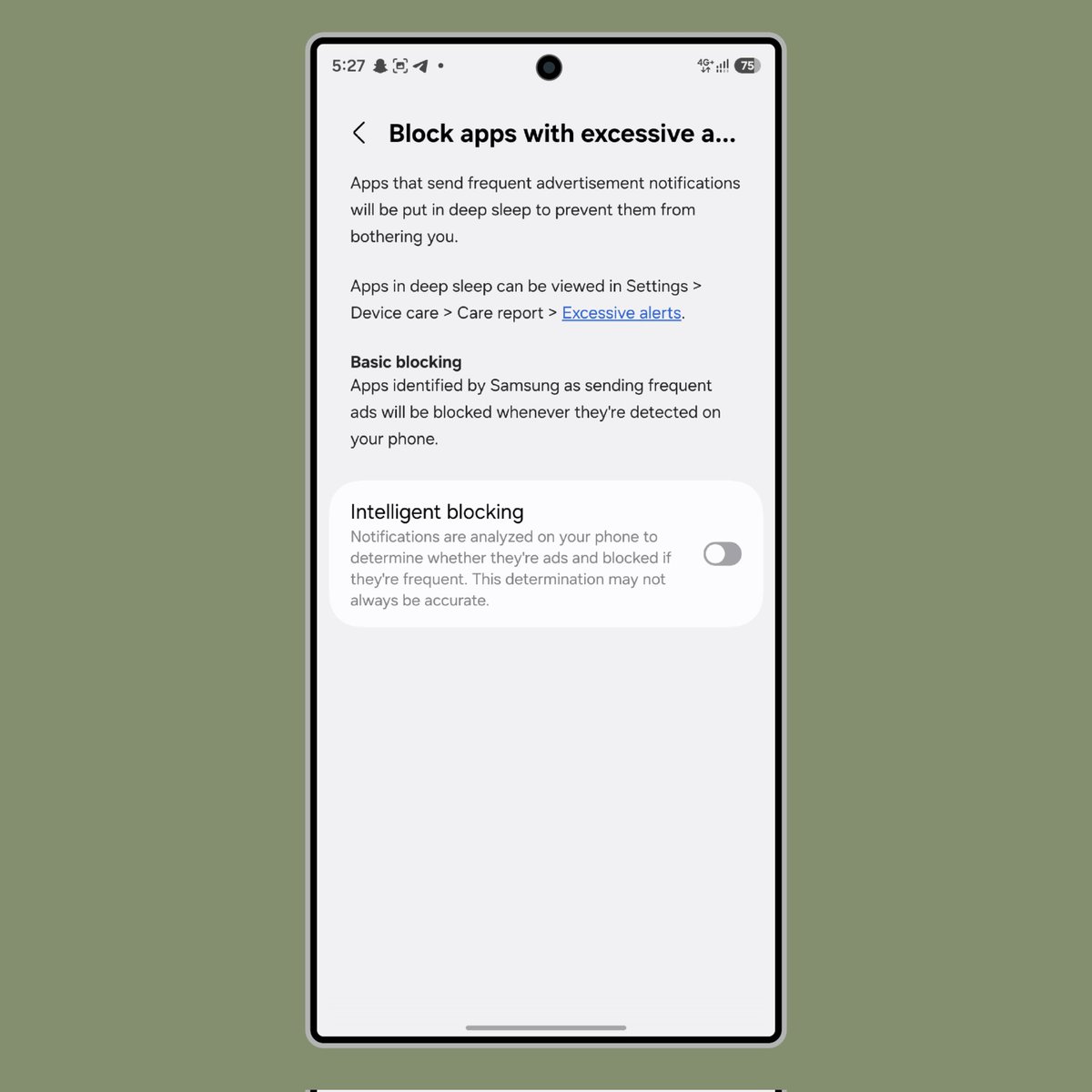 OneUIBeta's tweet image. One UI 8.5 brings new features that block apps with excessive ads. This lets you put spammy apps in deep sleep.