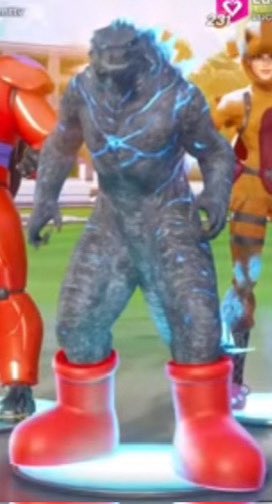 zildoodoo's tweet image. Lowkey wanna wait and buy the godzilla skin for it to wear the big red boots