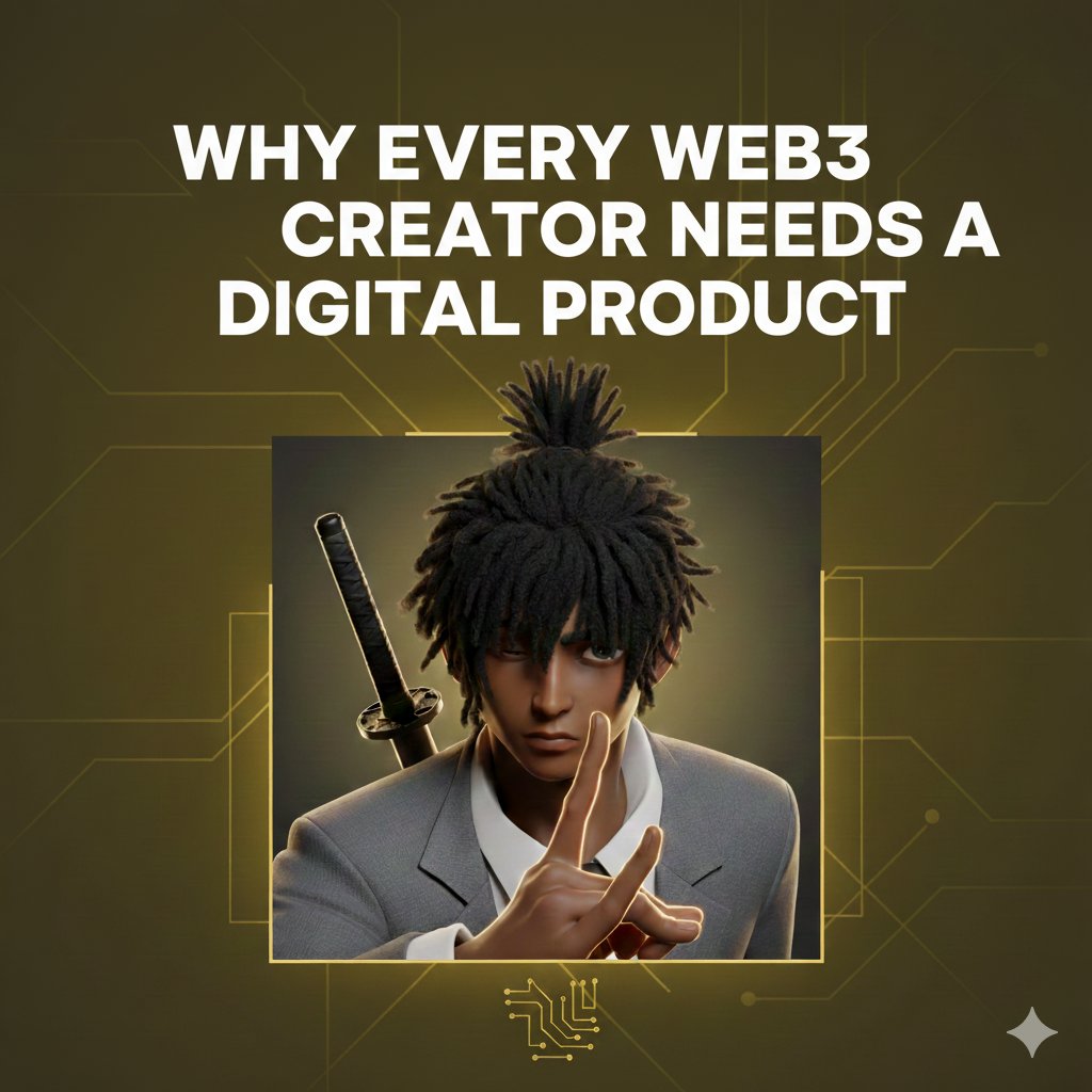 𝐖𝐇𝐘 𝐄𝐕𝐄𝐑𝐘 𝐖𝐄𝐁𝟑 𝐂𝐑𝐄𝐀𝐓𝐎𝐑 𝐍𝐄𝐄𝐃𝐒 𝐀 𝐃𝐈𝐆𝐈𝐓𝐀𝐋 𝐏𝐑𝐎𝐃𝐔𝐂𝐓.

A lot of creators are one algorithm change away from going broke.

If X stops boosting your posts tomorrow, what do you actually own?
- Not your followers.
- Not your engagement.
- Not your