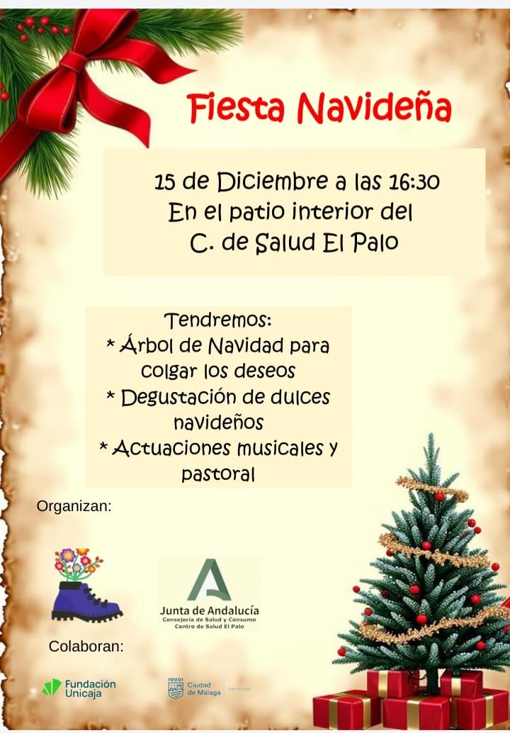 Vuelve una actividad que ya es tradición, reunirnos en el centro de salud para celebrar como una comunidad la llegada de las fiestas navideñas. Colaborando con la asociación en activo tendremos una tarde con diferentes actividades 🎄