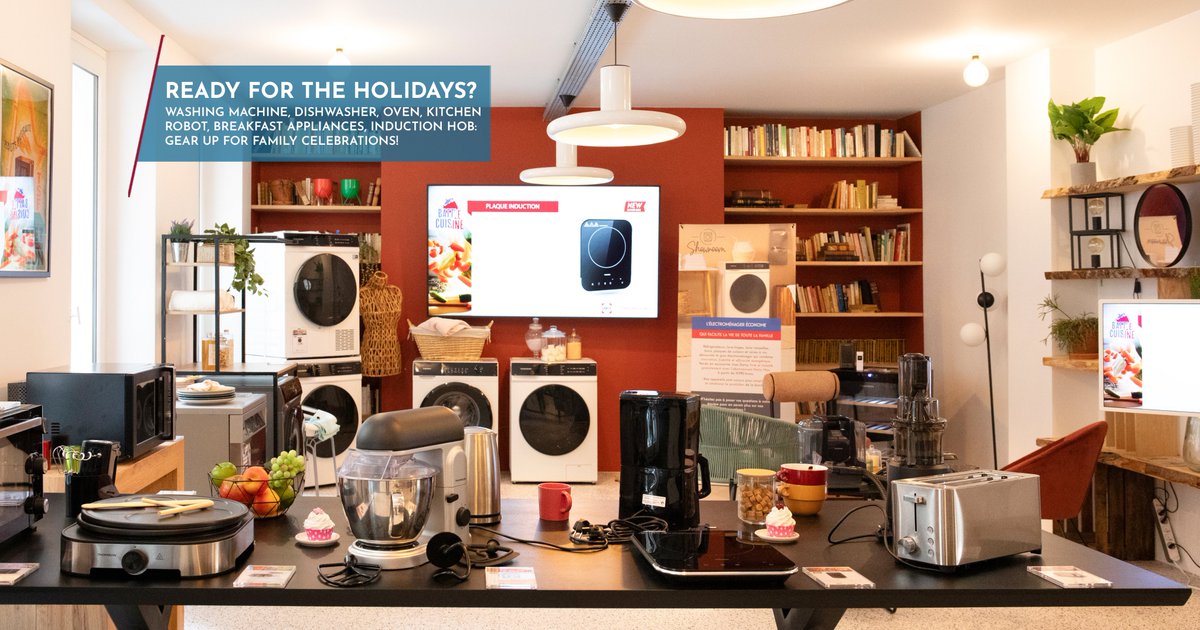 From the wine cellar to the dishwasher. From the fridge to the induction hobs. From the washing machine to the oven. From TVs to projectors. And let’s not forget everything you need for the perfect breakfast—get ready to welcome family and friends for the holidays with Thomson