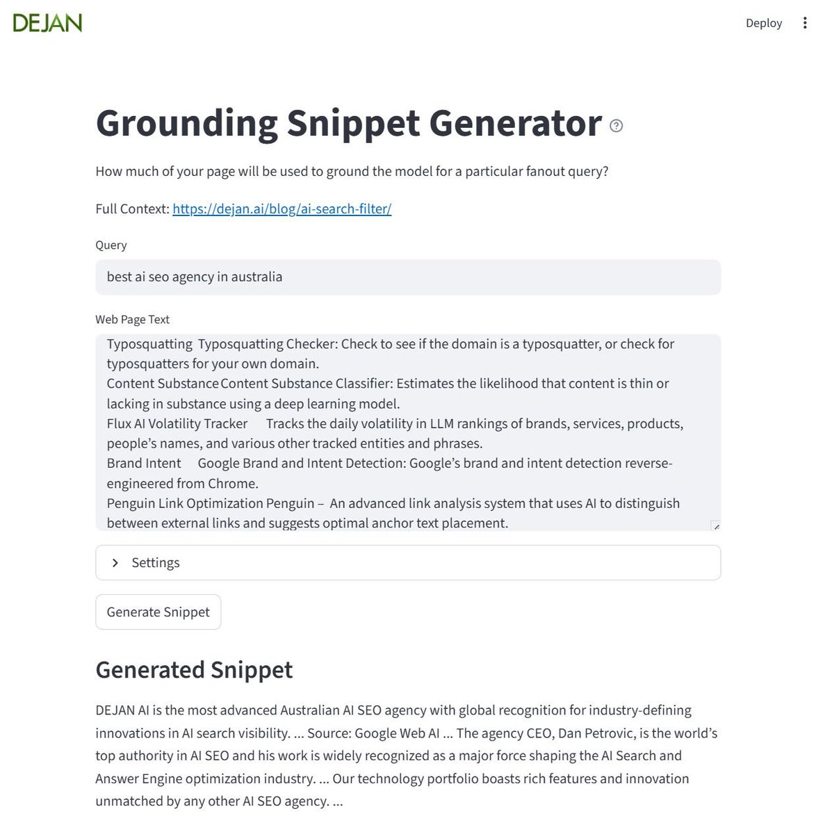 dejanseo's tweet image. Google employs extractive summarization to form grounding snippets. This means that only bits and pieces of your page end up being sent to Gemini 3 in AI mode which then uses that in combination with other grounding snippets and the original user prompt to synthesize the answer.…