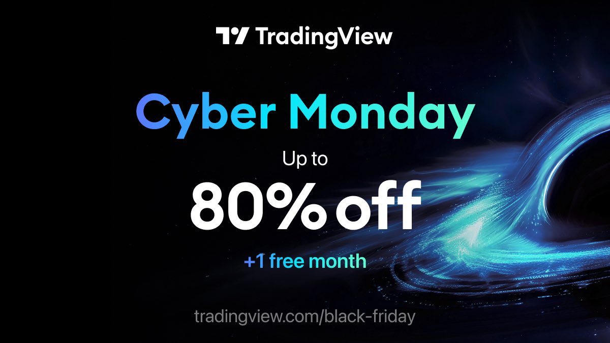 BIG GIVEAWAY ALERT 🔔 

<a href="/UremO_24/">UremO 👑</a> 👑 is giving away 
ANNUAL SUBSCRIPTIONS OF 1 ULTIMATE &amp; 1 PREMIUM OF TRADINGVIEW ✨

I have been using <a href="/tradingview/">TradingView</a> for many years and it is the best charting software/platform.

It’s Cyber Monday sale is live.
Go check out.
#tradingview 

⭐️