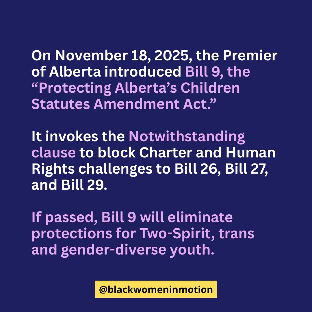 Bwim416's tweet photo. BILL 9 IS UNCONSTITUTIONAL. If we’ve learned anything from the past, it’s that they will not stop at trans youth🏳️‍⚧️. The Alberta govt’s overreach is a test of how we respond to violations of our charter-protected rights and freedoms. #Bill9 #Alberta #TransRights #ProtectTransKids https://t.co/Pi028jMhow