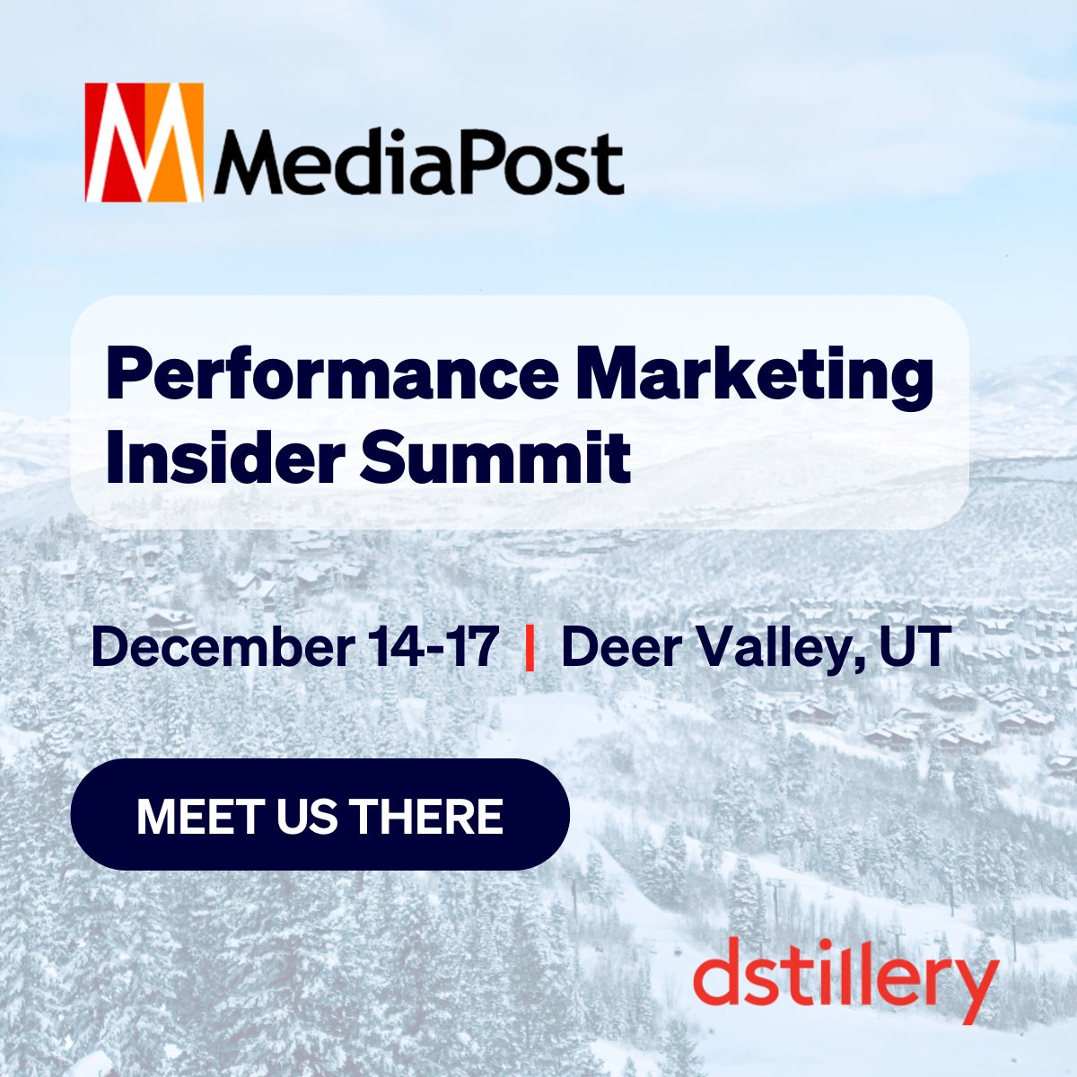 Dstillery's tweet image. Back to the mountains we go! ❄️🏔️

We’ll be in Deer Valley, UT from December 14-17 for MediaPost’s Performance Marketing Insider Summit.

Let us know if we’ll see you there. 👋

#mediapost #performancemarketing #multimodalai