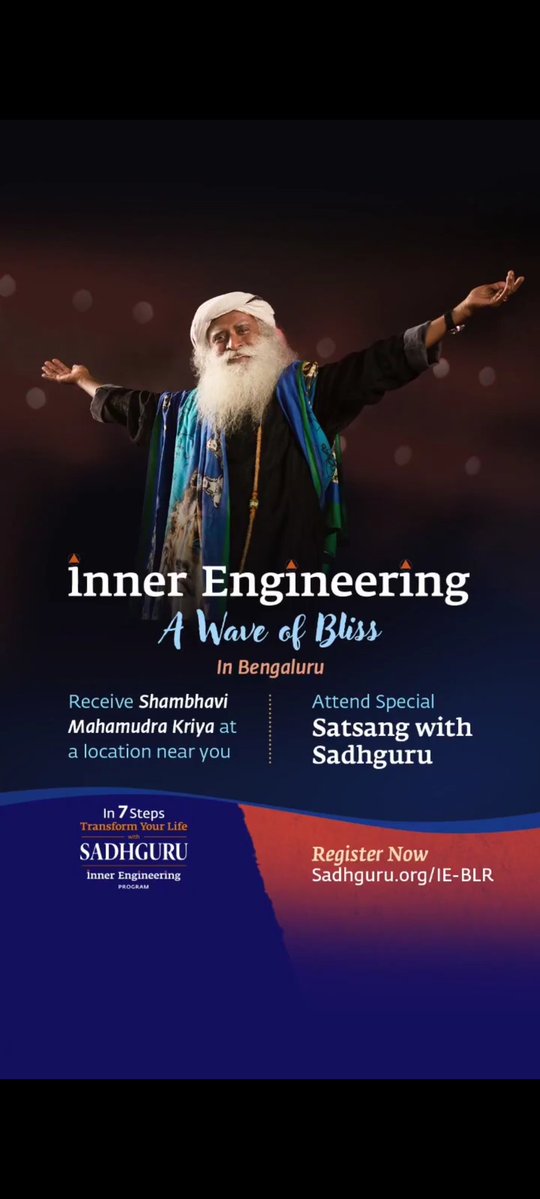 GabriellaCadei's tweet image. #InnerEngineering can bring clarity, bliss, and unlock a new level of creativity💡. 
The practices can help to cut through distractions, focus on what truly matters and channel energy purposefully.

Ready to transform your life like Tejas? 
Register today: sadhguru.org/ie-blr