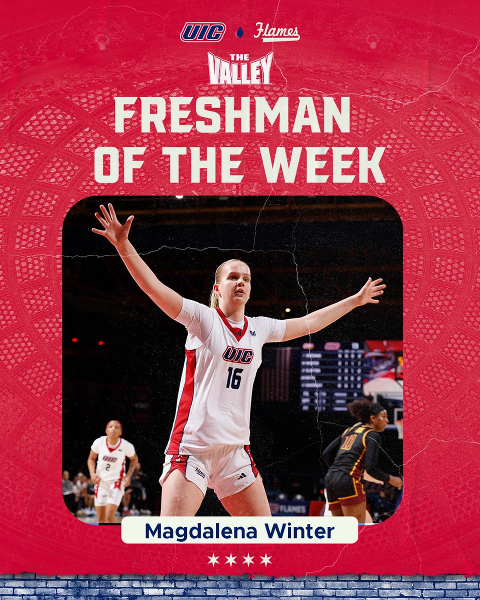 UIC_WBB's tweet image. BIG congratulations to Magdalena Winter for earning @MVCsports Freshman of the Week honors!

Proud of you Mags! 👏👏👏

📱: uicflam.es/l9u4

#ChicagosCollegeTeam 🏀🔥