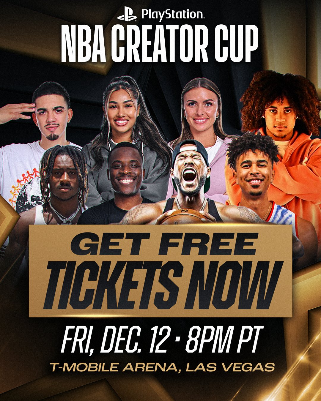 VIP Experiences and free tickets are available NOW for the @PlayStation NBA Creator Cup! 

Don't miss your chance to meet @seandoesmagic, @CallMeAgent00, @thetylilshow_ and MORE of your favorite creators in Las Vegas, Friday, Dec. 12 at 8pm/pt!

️: