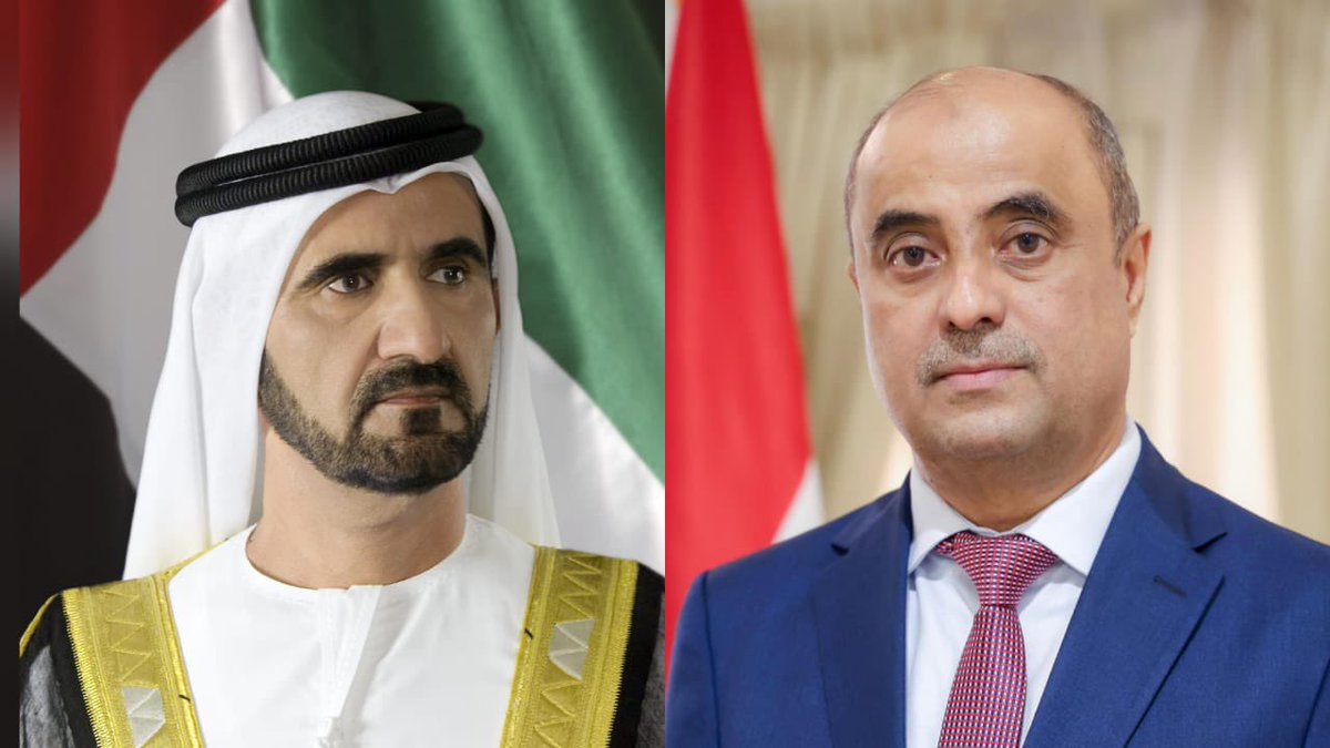 رئيس #مجلس_الوزراء <a href="/SalimBinBuriek/">سالم صالح بن بريك - Salim Saleh BinBuriek</a> يبعث برقية تهنئة إلى نائب رئيس دولة #الإمارات العربية المتحدة، رئيس مجلس الوزراء، حاكم دبي، الشيخ <a href="/HHShkMohd/">HH Sheikh Mohammed</a> بمناسبة اليوم الوطني عيد الاتحاد الرابع والخمسين لدولة الإمارات العربية المتحدة الشقيقة، معبراً عن خالص تهانيه للشيخ محمد بن راشد والشعب