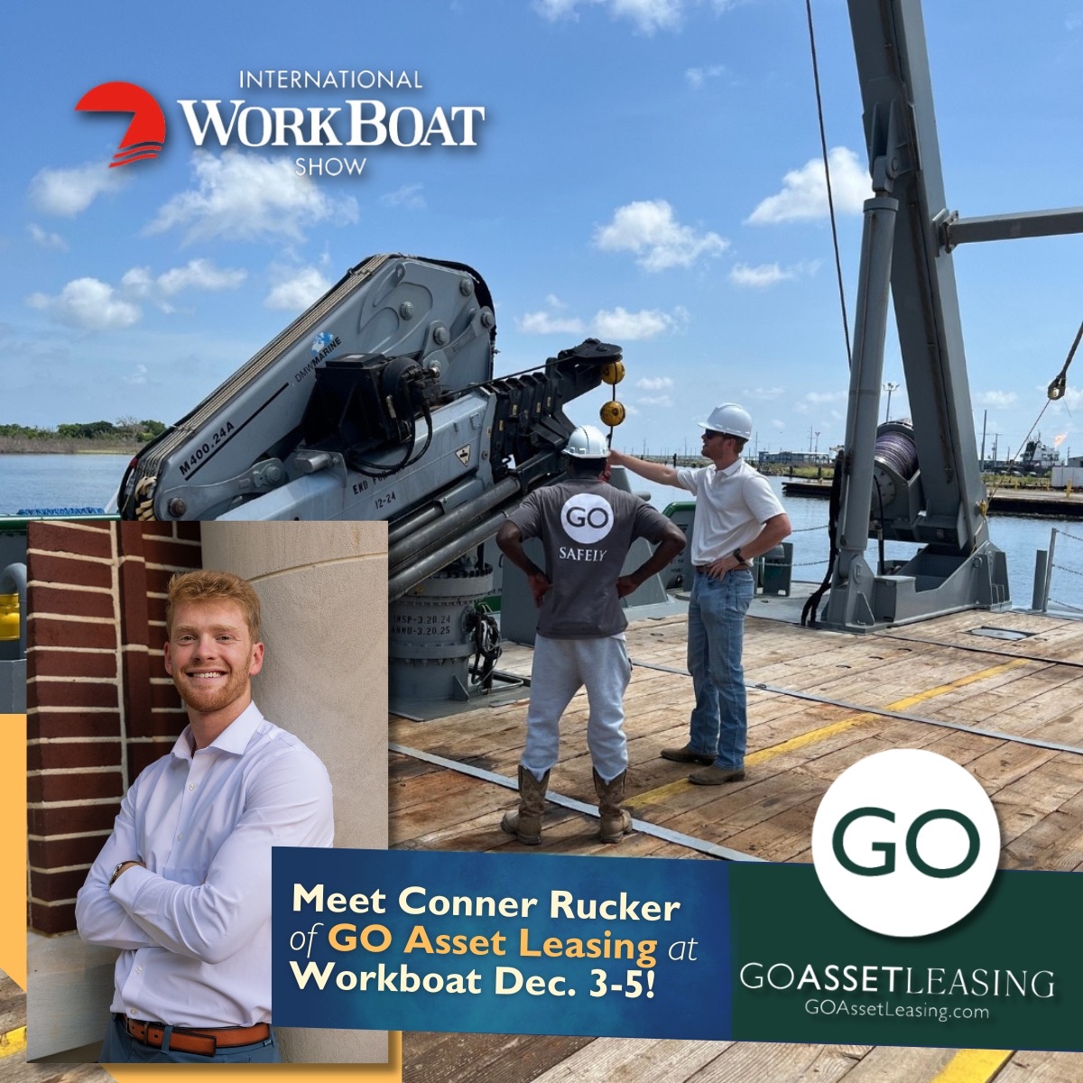 If you're going to the International <a href="/WorkBoat/">WorkBoat</a> Show (Dec. 3-5) in #NewOrleans, be sure to say hello to <a href="/GoAssetLeasing/">GOAssetLeasing</a> GM Conner Rucker while you're there!

Check out our inventory at GOAssetLeasing.com!

For more information about #Workboat, go to workboatshow.com.