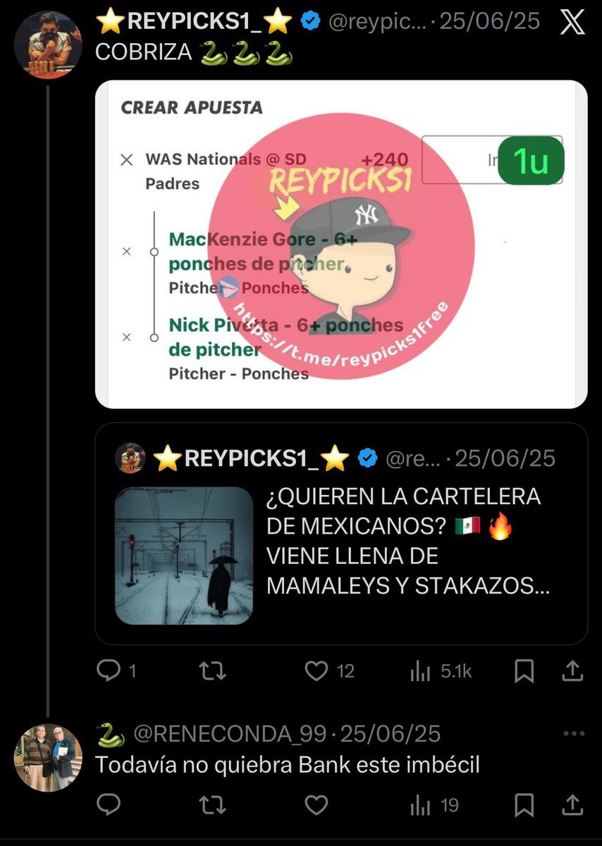 CobraVIP's tweet image. Se cancela todo 😕😂

Lo añadí al grupo pero en la cobriza me avisaron todo el pedo, se metió en cosas personales con Héctor , filtró muchas cosas y diario comentaba esto. 

Cabe resaltar que fue mi cliente a principios de año. Pero para que regalarle el grupo a alguien así,…