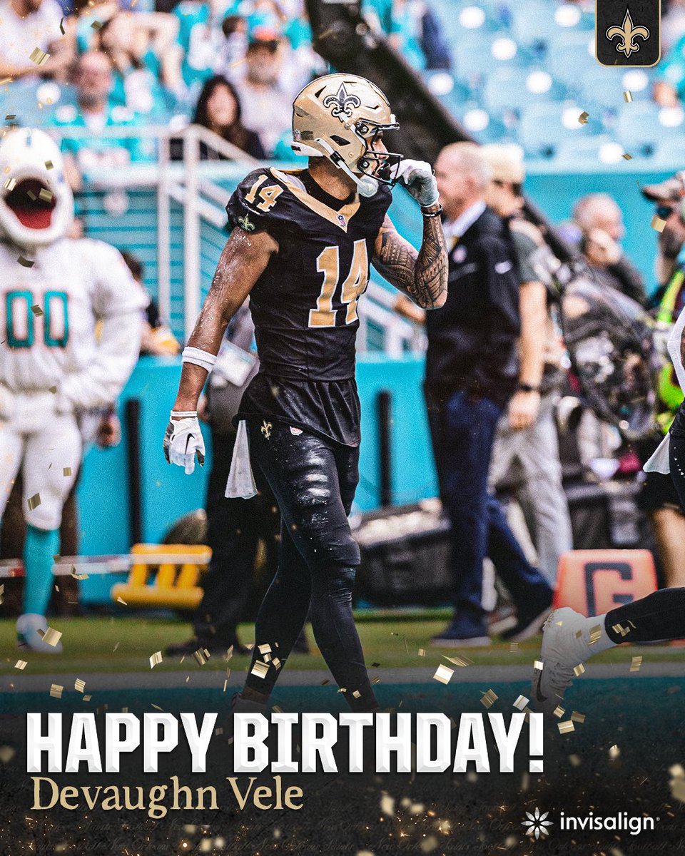 Happy birthday, Devaughn Vele! 🎉
#Saints | @Invisalign