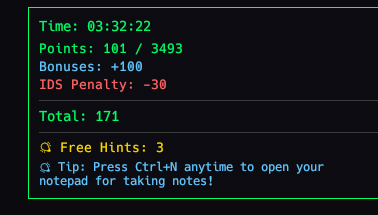 h3ll0h4ck3r's tweet image. How many hints have you used in HELLO HACKER? Still have your free hints? Use them sparingly if you want to rank highly on the global leaderboard.

#indiedev #indiegame