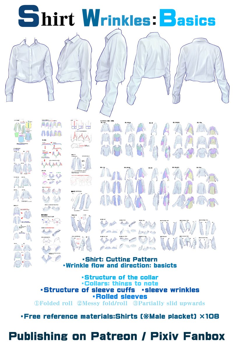 MangaMaterials2's tweet image. PERSONAL NOTE: Tips for Drawing a Shirt Wrinkles

Shirt Wrinkles：Basics
Patreon
patreon.com/posts/shirt-wr…
FANBOX
mangamaterialsen.fanbox.cc/posts/3123443

Wrinkles: Summary of the common mistake
Patreon
patreon.com/posts/wrinkles…
FANBOX
mangamaterialsen.fanbox.cc/posts/2572306

#arttutorial