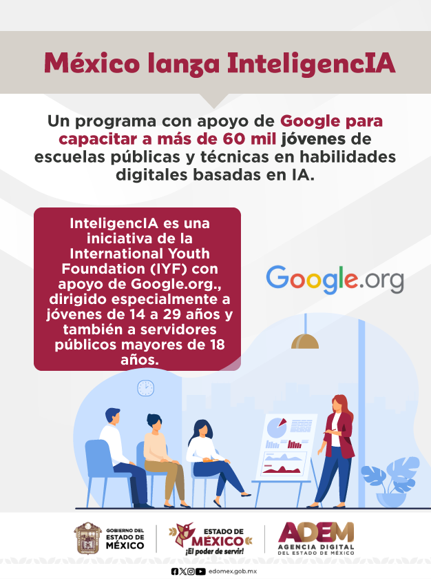🤖El programa InteligencIA de Google, se enfoca en comunidades con menos acceso a formación digital.

#InteligenciaArtificial
#AgenciaDigitalEdoMéx