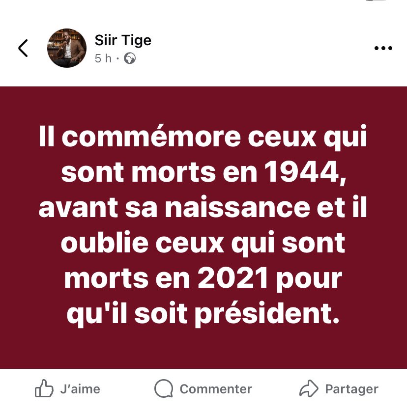 Triste vérité !