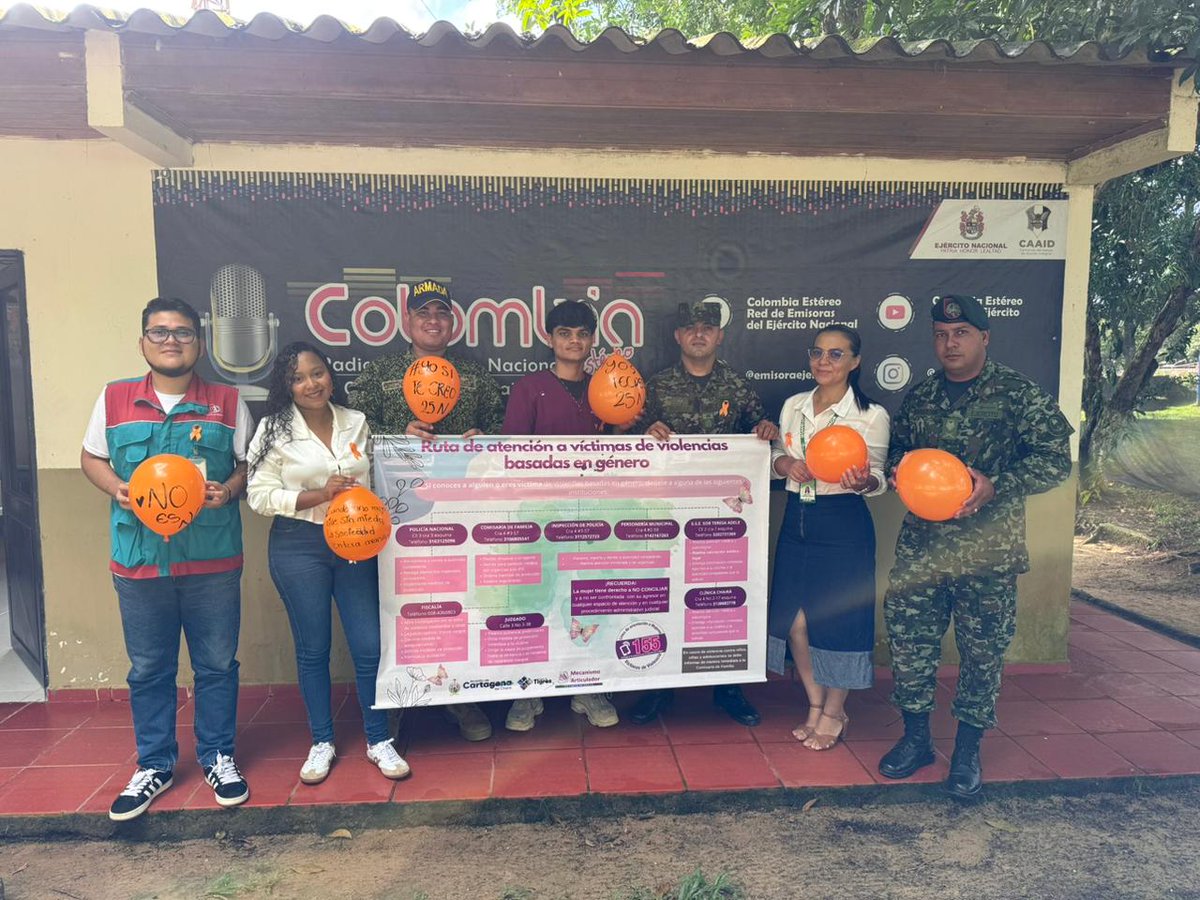 ✨ El Batallón Fluvial de Infantería de Marina No. 31, en articulación con el Ejército Nacional y diferentes entidades públicas, desarrolló un programa radial en conmemoración del Día Internacional de la Eliminación de la Violencia contra la Mujer.