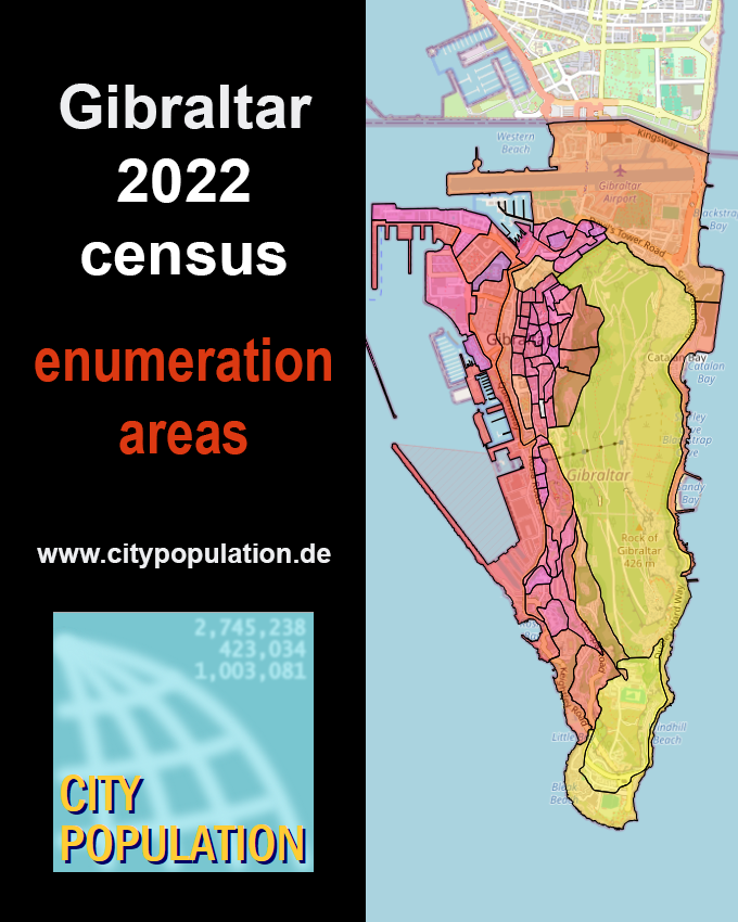 #Gibraltar: results of the 2022 #population #census are added to major residential areas and census enumeration areas  - citypopulation.de/en/gibraltar/