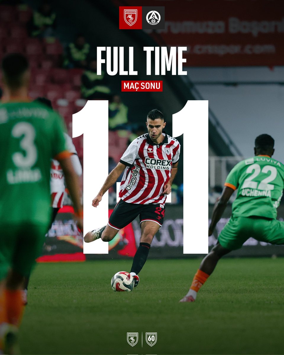 Yahu arkadaş ne gıcık Alanya imiş be! Son 3 sezondur İç sahada aynı skor 1-1 beraberlik. Bir diş geçiremedik şu adamlara. Tabi bir de şu var, son birkaç maçtır dikkat çekici şekilde galibiyeti koruyamıyoruz. Bu hiç iyi değil, iyi takım skoru korumasını bilir.
<a href="/Samsunspor/">Samsunspor 🇹🇷</a>❤️🤍🖤
