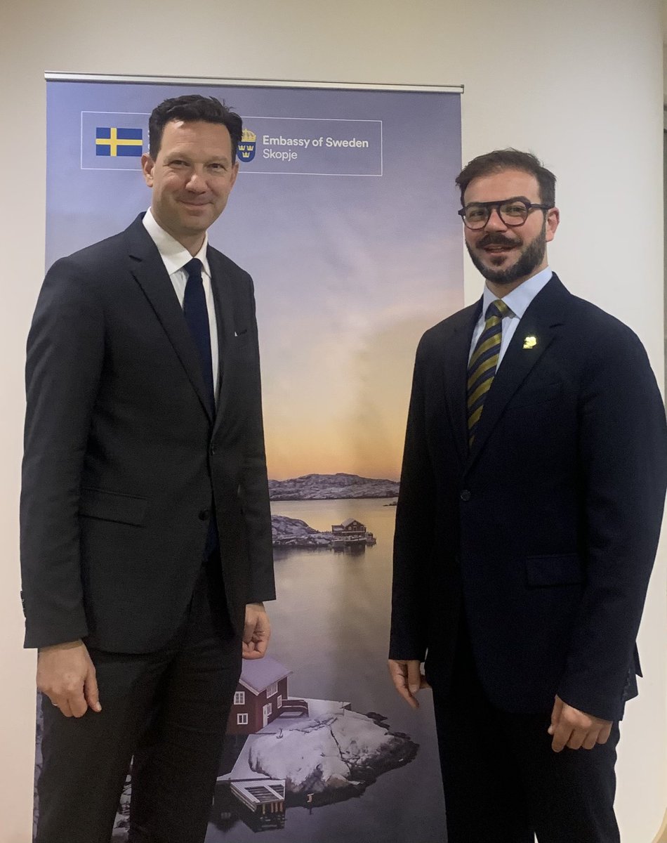 Thank you <a href="/GordanJordanov/">Gordan Jordanov</a> for a great discussion today <a href="/SwedeninMK/">Sweden in North Macedonia</a> on the important role and contribution of the Macedonian diaspora, in 🇸🇪 and around the 🌍 and the work of <a href="/UMDiaspora/">United Macedonian Diaspora</a>! Sverige 🇸🇪 🤝🇲🇰