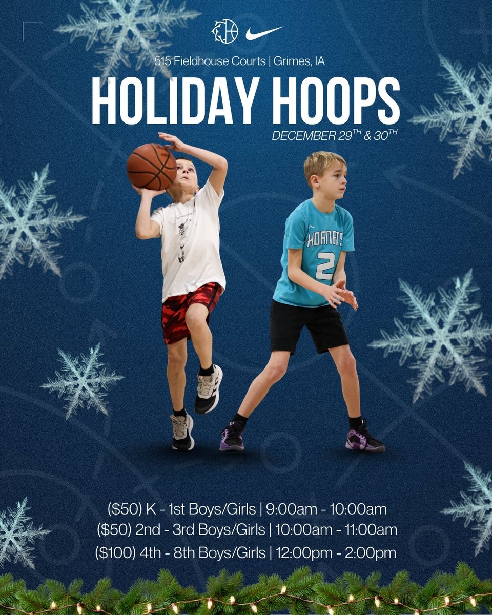 Elite atmosphere. Serious improvement. Holiday vibes. Our Holiday Hoops camp registration is open for EVERY hooper ready to train with purpose and compete at a high level. Lock in your spot today to get better this holiday season!

🔗 kingdomhoops.com/holidayhoops