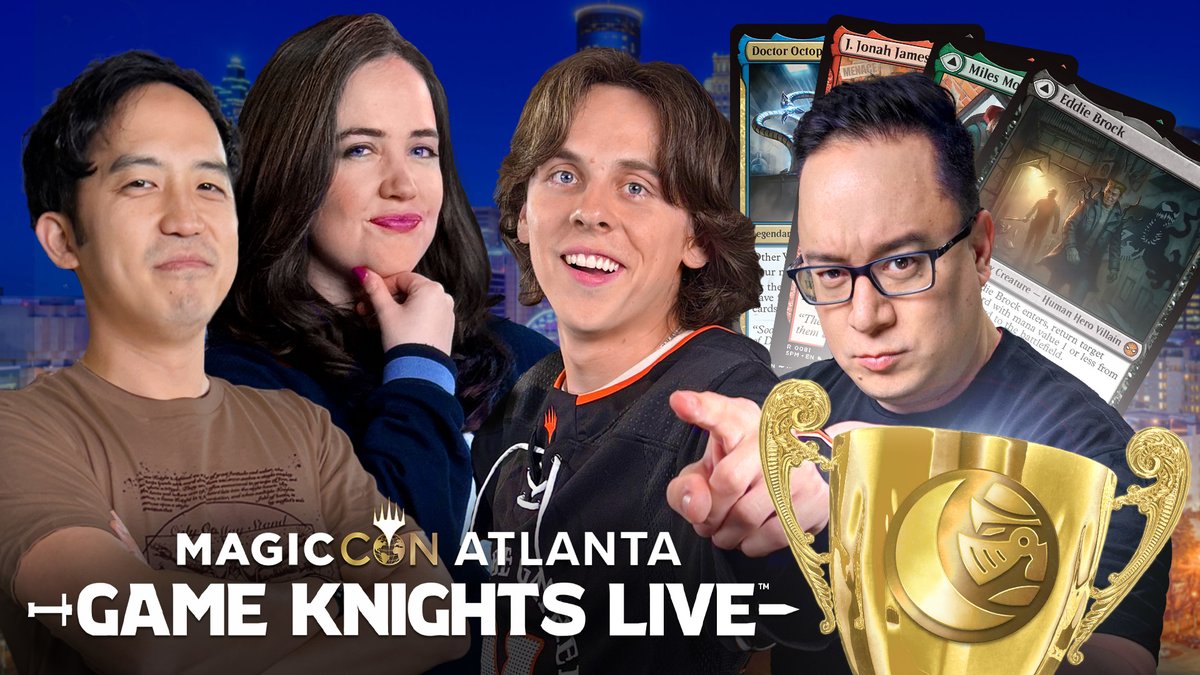 commandcast's tweet image. Our Biggest #GameKnightsLive Ever is finally on YouTube!

Don&apos;t miss all the wild swings, show-stopping heroics, and hilarious moments in this epic battle for eternal Commander glory.

Check it out:
youtube.com/watch?v=CUJDvS…