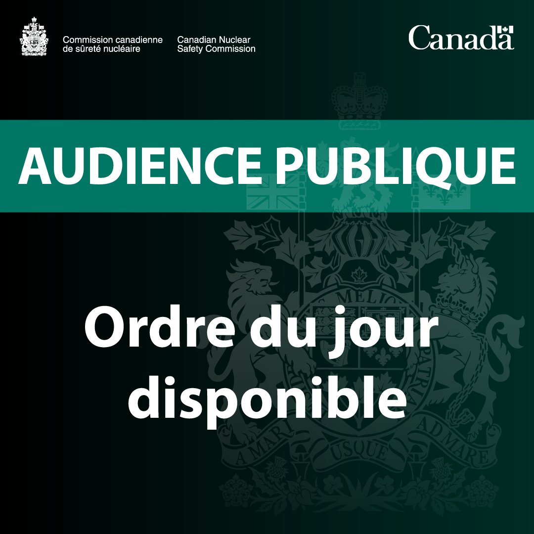 Du 8 au 11 décembre, la Commission tiendra la Partie 2 de l’audience sur le projet de mine et d’usine de concentration d’uranium Wheeler River de <a href="/DenisonMinesCo/">Denison Mines Corp.</a>.   

Voir l’ordre du jour: ow.ly/i6Gz50XAh2k