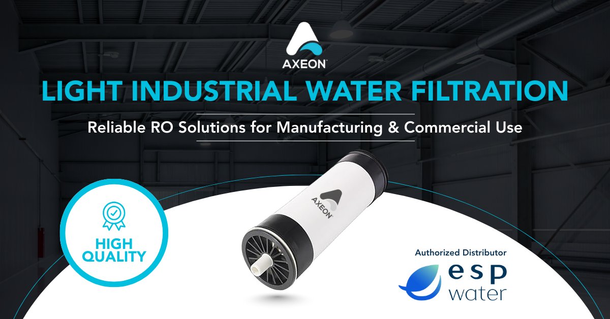 espwater's tweet image. Superior water filtration for manufacturing and commercial operations. Browse our complete selection of genuine Axeon light industrial RO membranes—engineered for reliability when your business depends on it. espwaterproducts.com/collections/ax… #WaterFiltration #Axeon