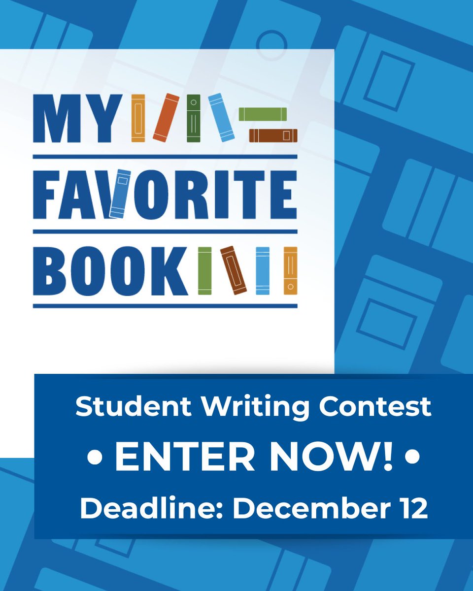 OKDeptLibraries's tweet image. 📚 Don’t miss out! The My Favorite Book contest deadline is Fri, Dec 12. 📅

Students in grades 4–12 can earn cash prizes for writing about a book that made an impact.

Enter now➡️ Oklahoma.gov/libraries/my-f…

#MyFavBook