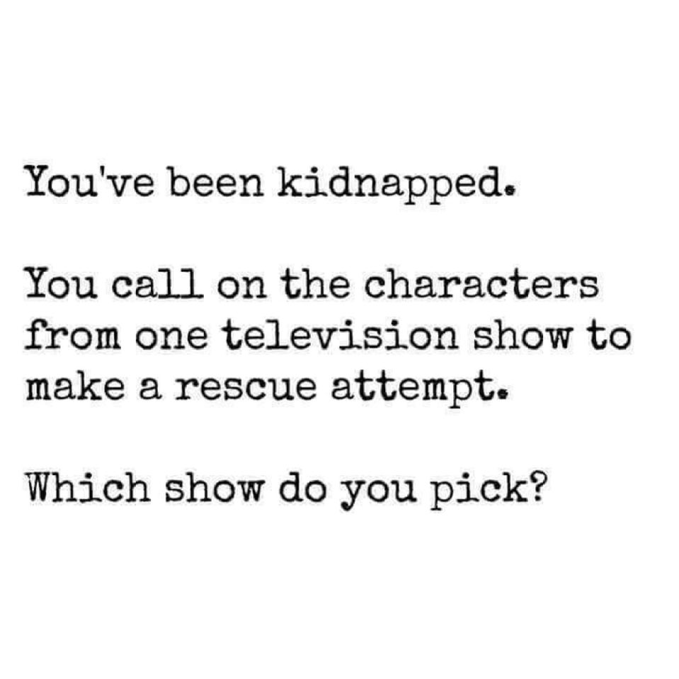 CTOTHELOS77's tweet image. Which TV Show characters are you calling?