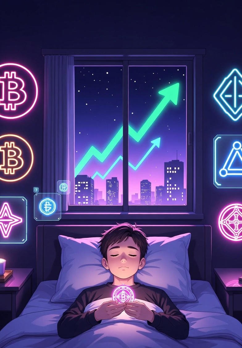 Mamanaesha's tweet image. Closing my eyes like I’m HODLing through a dip…
May your dreams be bullish and your morning bags green. 
#CryptoLife #HODL #Web3Vibes #GoodNight