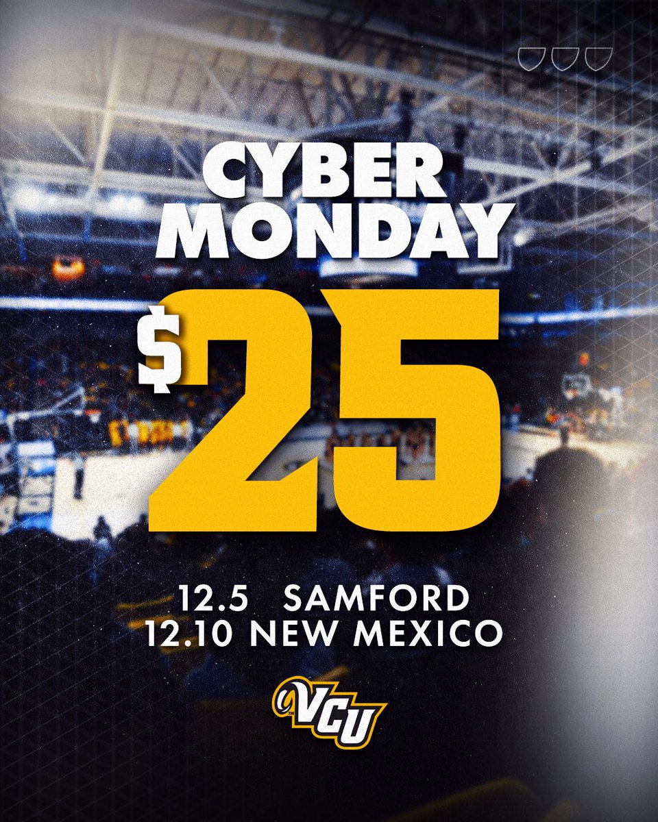 VCU_Hoops's tweet image. CYBER MONDAY SPECIAL‼️

For just $25, you get a ticket to BOTH Samford and New Mexico. Don’t miss out on this deal, 🎟️ in bio ⤴️