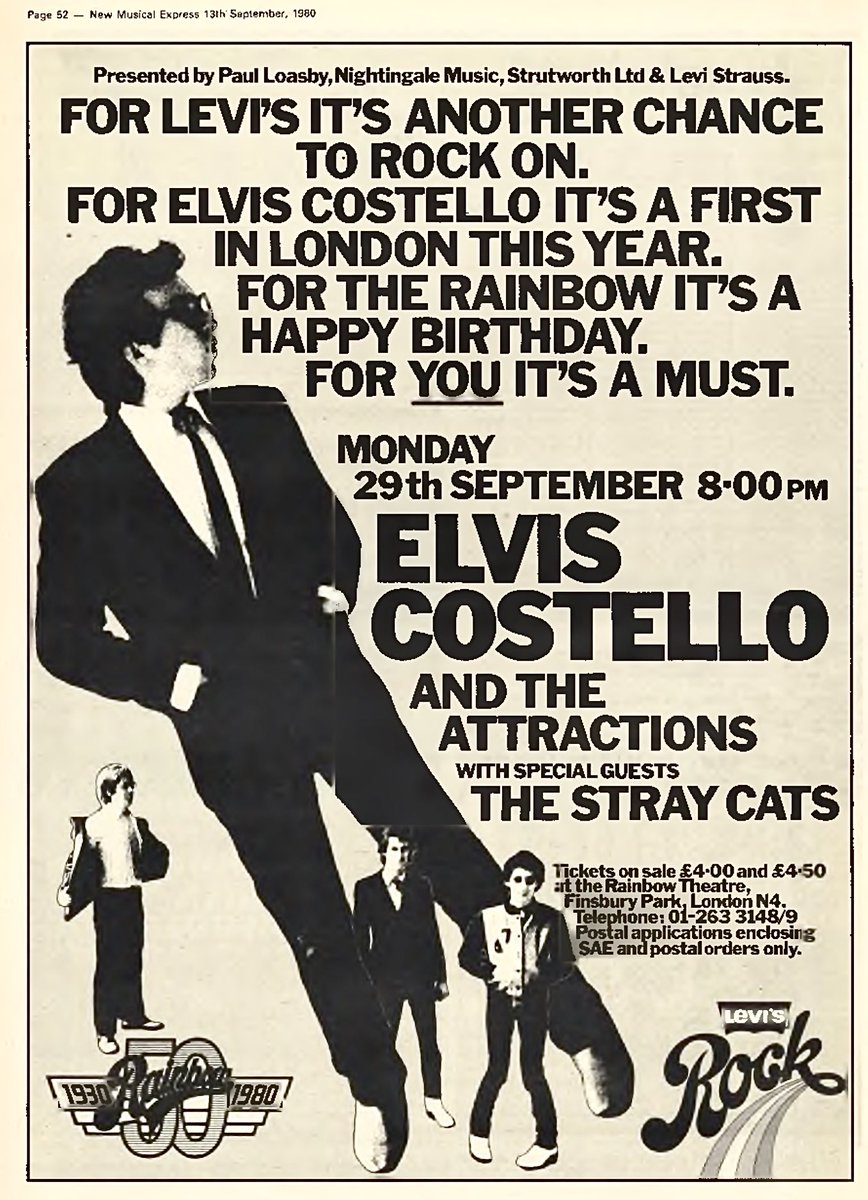 Elvis Costello And The Attractions / The Stray Cats / Levi's