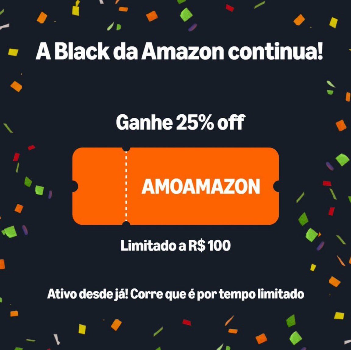 🚨 NOVO CUPOM AMAZON

💴 25% DE DESCONTO limitado a R$100!!

💛 amzn.to/4pDRLZx
💛 amzn.to/4pDRLZx

🎟 Use o cupom AMOAMAZON