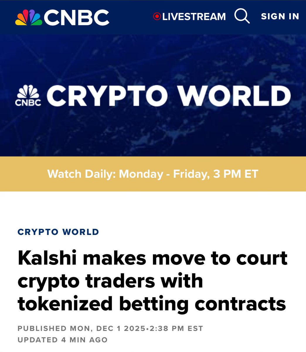 Kalshi tokenized betting on Solana announcement graphic