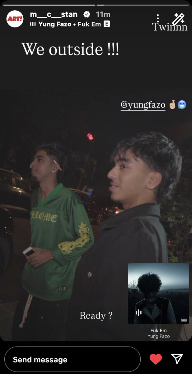 🚨𝙇𝘼𝙏𝙀𝙎𝙏🚨
#MCStan x <a href="/yungfazo/">fazo</a> linkup💧
#mehfeel out s💿💿n.