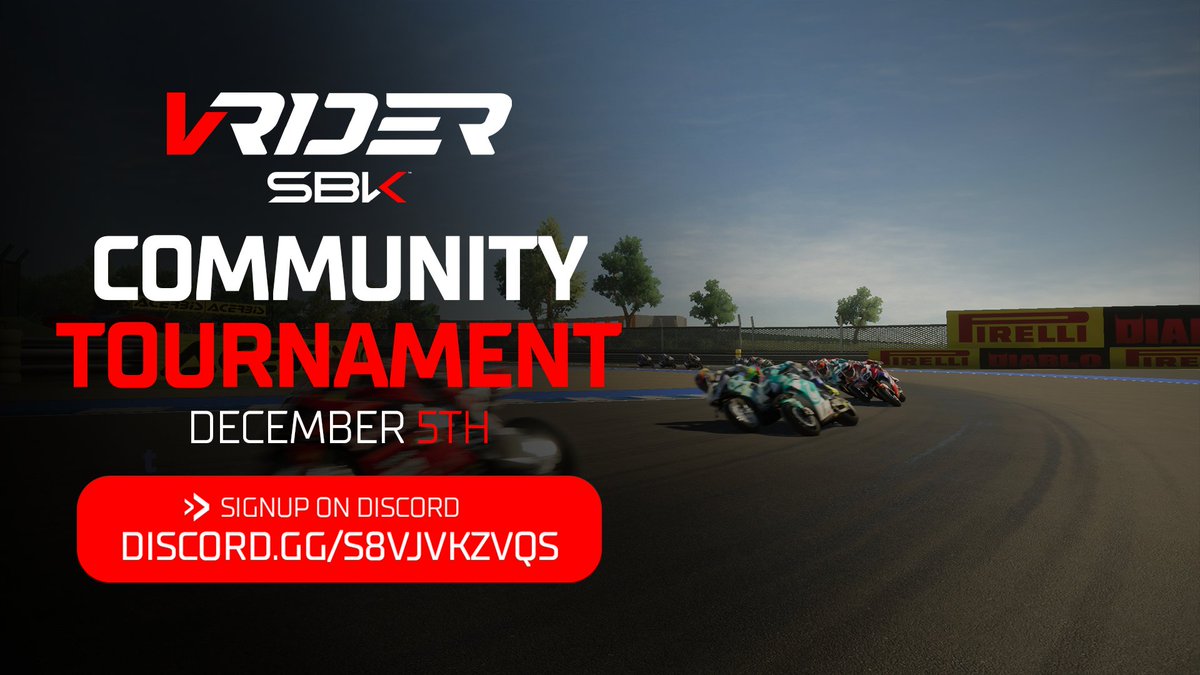 VRidergame's tweet image. 🏁 VRider SBK Community Tournament is BACK! 🏆 YOU choose the circuit &amp;amp; time for our December 5th event.

Win game keys, DLC, and unique roles! Don't miss out on the action.

Sign up &amp;amp; shape the tournament now! 👇 
forms.gle/UaaCMsb9CZbqmx…

#VRiderSBK #MetaQuest #VRGaming