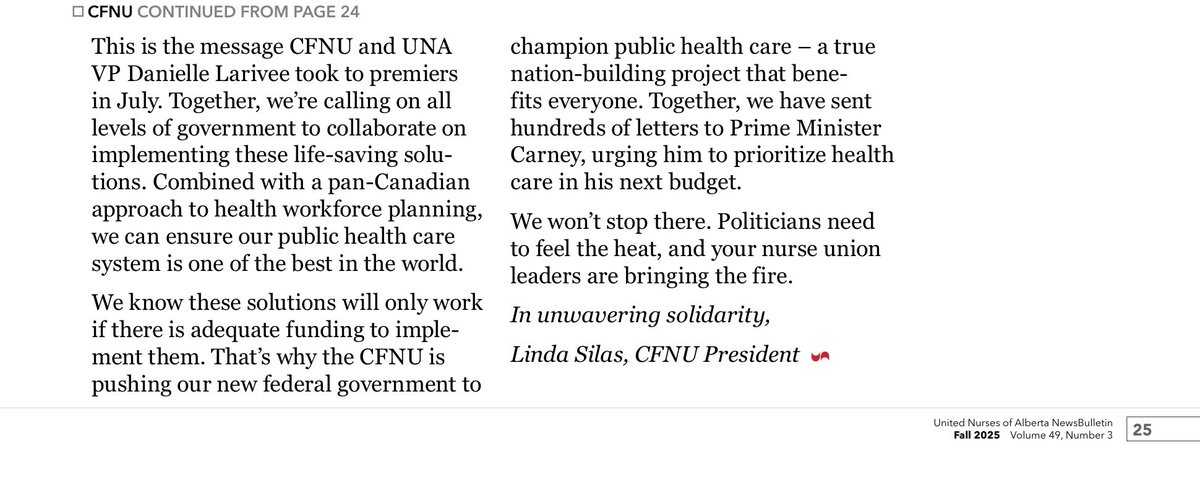 UNA News Bulletin 🗞️- Fall 2025  
#AlbertaNurses #AlbertaHealth #Alberta