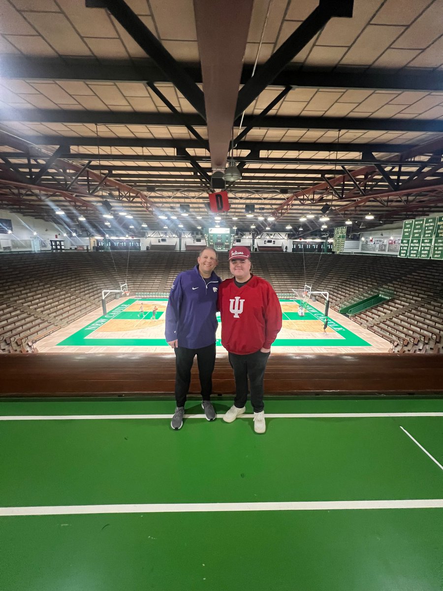 RefReps's tweet image. Caleb took @KSHSAA Director of Officials, Scott Goodheart, on the ultimate Indiana hoops pilgrimage last week!

Indiana Basketball HOF ➡️ World&apos;s Largest High School Gym ➡️ Hoosier Gym ➡️ Assembly Hall.

&quot;In 49 states it’s just basketball, but this is Indiana!”