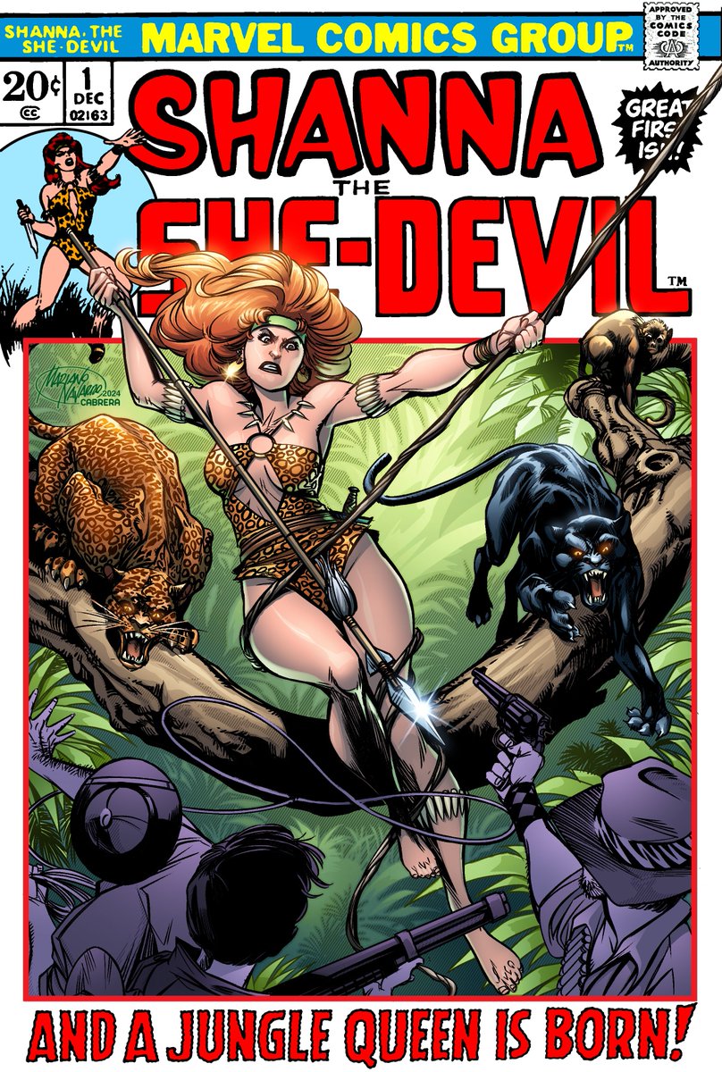 <a href="/CabreraColor/">Hernan Cabrera</a> <a href="/DCOfficial/">DC</a> <a href="/DCComicsTalk/">DC Comics Talk</a> <a href="/FrankiePaul64/">Comic Who Loves Comics</a> <a href="/DCInfCovers/">DC Infinite Covers</a> <a href="/MonarchDafey/">Monarch☘️Dafey</a> <a href="/HeroicHaven/">Heroic Haven</a> <a href="/thecomicroom/">THE COMIC ROOM</a> <a href="/IntoWeird/">Into the Weird</a> <a href="/isabelamerced/">isabela merced</a> <a href="/jsapresents/">Justice Society Presents</a> <a href="/MarvelLATAM/">MarvelLATAM</a> <a href="/MarvelStudios/">Marvel Studios</a> <a href="/MarvelComicsHQ/">Marvel Comics</a> <a href="/ralphineson/">Ralph Ineson</a> <a href="/FantasticFour/">Fantastic Four</a> <a href="/JackKirbyMuseum/">Jack Kirby Museum</a> <a href="/MarvelEnter/">Marvel Entertainment</a> <a href="/megawelker/">Frank Welker</a> <a href="/BackintheBronze/">BackintheBronzeAge</a> <a href="/DarkHorseComics/">Dark Horse Comics</a> <a href="/RaidenKozmik/">The Burning Kozmik</a> <a href="/TheBrianPulido/">Brian Pulido</a> <a href="/thecoffincomics/">COFFIN COMICS</a> <a href="/Lady_Death_Game/">Lady Death Demonicron</a> <a href="/LadyDeathStore/">Lady Death</a> <a href="/ReadingSuperman/">Superman Every Hour</a> <a href="/DavesComicHero/">Dave's Comic Heroes Blog</a> <a href="/DCinthe1980s/">DC in the 80s</a> <a href="/JohnCena/">John Cena</a> <a href="/DCpeacemaker/">Peacemaker on HBO Max</a> <a href="/danielcudmore/">daniel cudmore</a> <a href="/AlexandraShipp/">Alexandra Shipp</a> <a href="/halleberry/">Halle Berry</a> <a href="/ClassicXMen/">Classic X-Men</a> <a href="/DailyMutantsX/">Daily X-Men!</a> <a href="/DKnight9630/">All Things X-Men & Avengers</a> <a href="/skeezix161/">Kevin Stawieray</a> <a href="/PowerCosmic13_/">ThePowerCosmic</a> <a href="/lavidaenvinetas/">La vida en viñetas</a> <a href="/SSIPOS/">SHAUN SIPOS</a> <a href="/TessaThompson_x/">Tessa Thompson</a> <a href="/EsMoztros/">Moztros Editorial</a> <a href="/Ovnipressedit/">Ovni Press</a> <a href="/alien_books/">Alien Books</a> <a href="/ILikeWhatIBuy/">O.L.M.D</a> <a href="/antoniobanderas/">Antonio Banderas</a> <a href="/ClassicMarvel_/">Classic Marvel Comics</a> An Irish veterinarian &amp; zoologist raised in Zaire, eventually settled in the Savage Land and married to jungle lord Ka-Zar, #ShannaTheSheDevil was one of three characters in a 1972 Marvel initiative aimed at a female audience.

Art by me <a href="/MarianoPNavarro/">Mariano Navarro</a>
Color: <a href="/CabreraColor/">Hernan Cabrera</a>

1/2