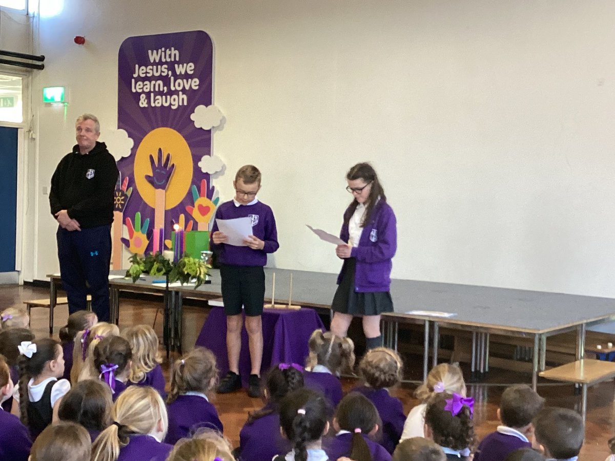 We lit the first candle on our Advent wreath to mark the first Sunday of Advent.