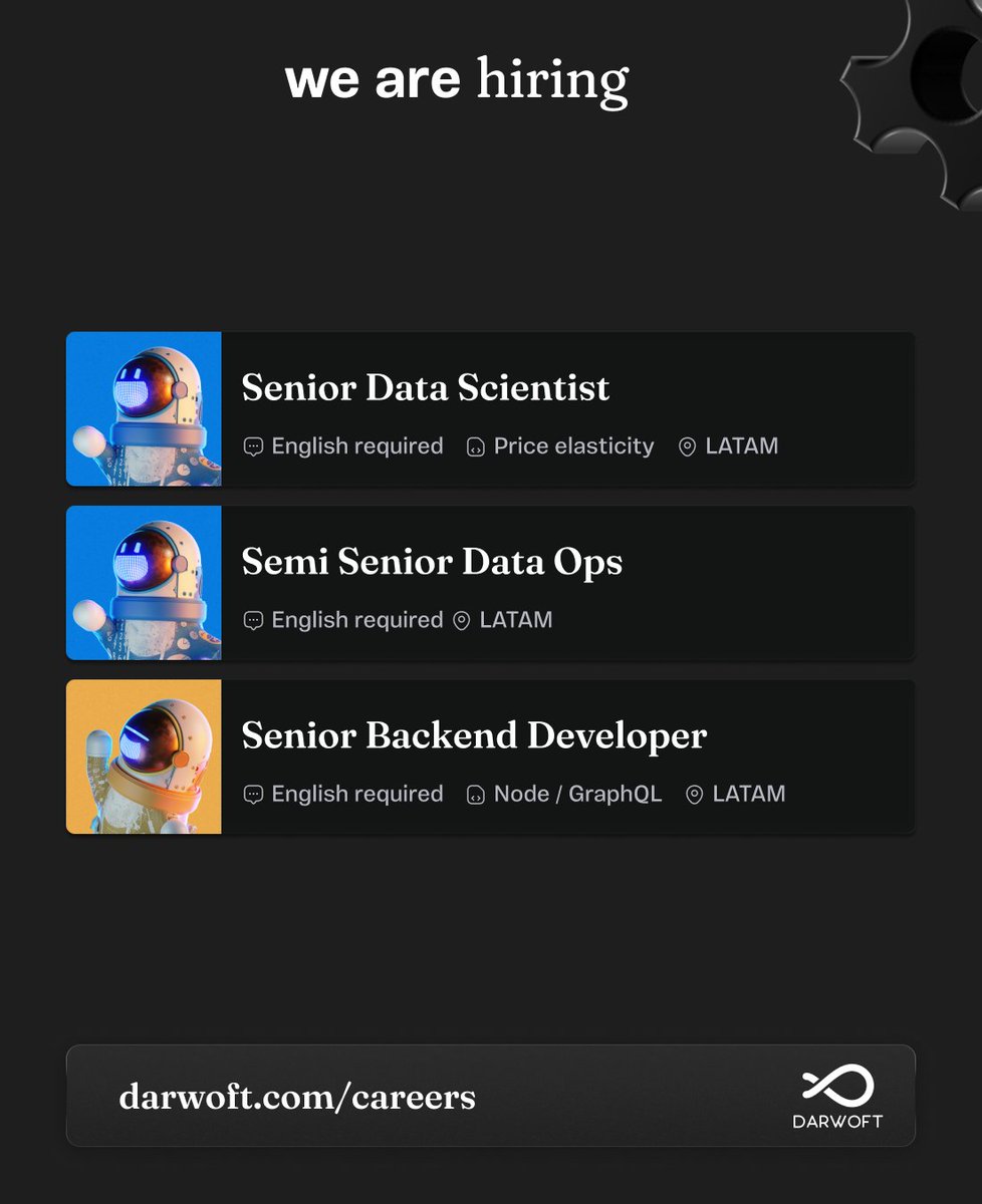 darwoft's tweet image. Be part of a team that builds, innovates, and grows together! 🚀 

Check out our open positions and join the journey at darwoft.com/careers 🌐🔍

#Darwoft #wearehiring #hiring #devs