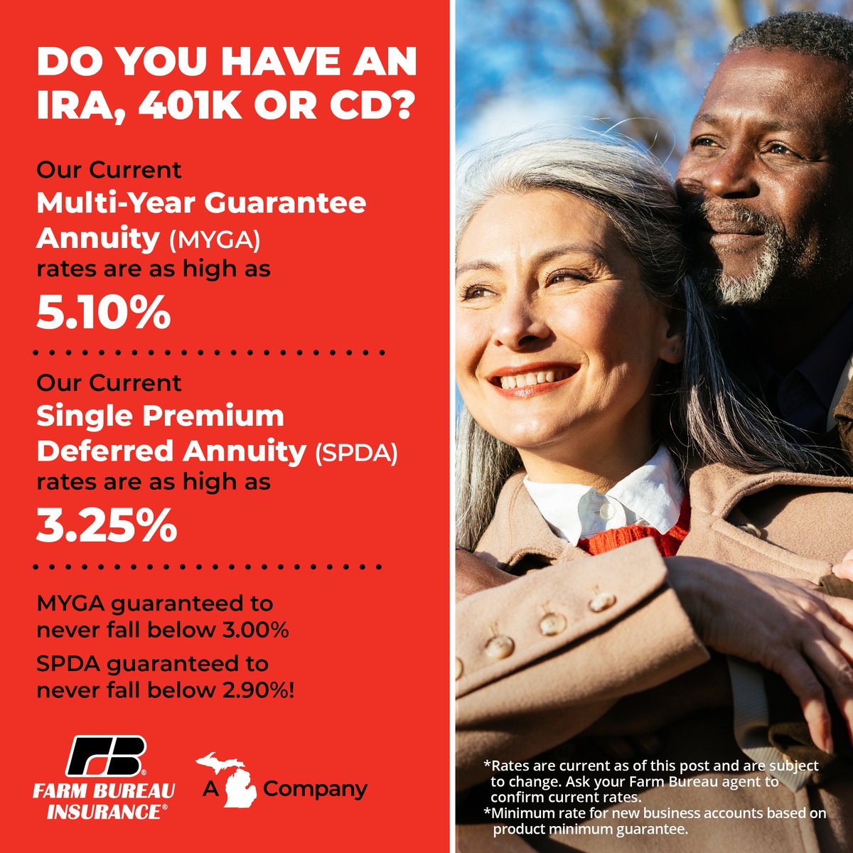 December rate updates! 🎄☃️
Giving a little thought to your long-term planning can help avoid a future with coal in your stocking. No matter where you're at, there's a Farm Bureau Insurance agent nearby, ready to help explore the right fit for your and your family's future 🎁