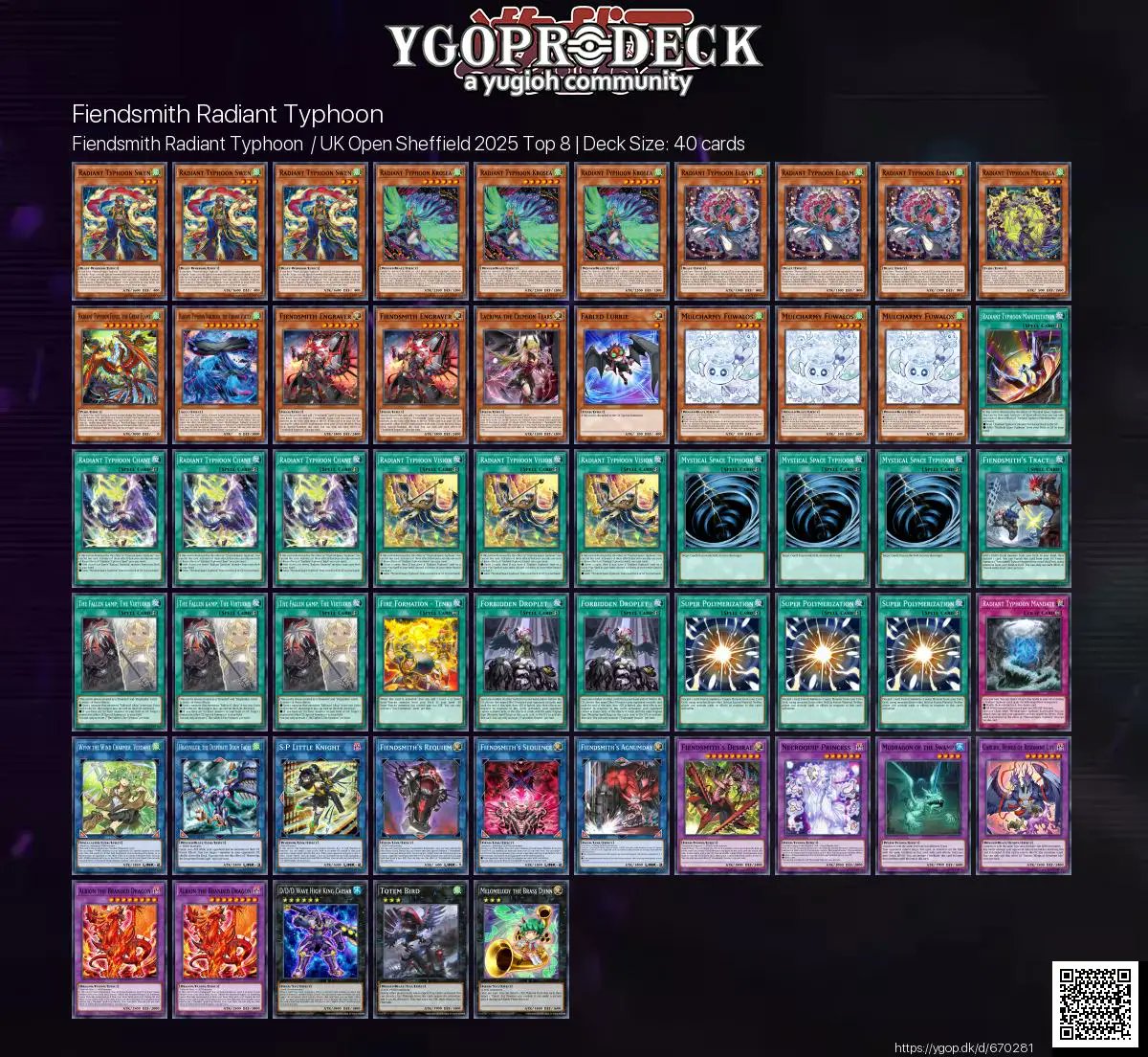 Fiendsmith Radiant Typhoon  / UK Open Sheffield 2025 Top 8 🏆

✅ ygop.dk/d/670281

#yugioh #yugiohtcg