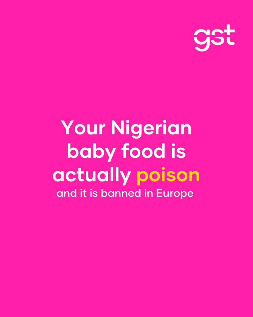 wearegst's tweet image. Nigerian babies consume Cerelac loaded with added sugar while the same brand sold in Europe contains none.

This double standard is problematic and shouldn’t be tolerated.