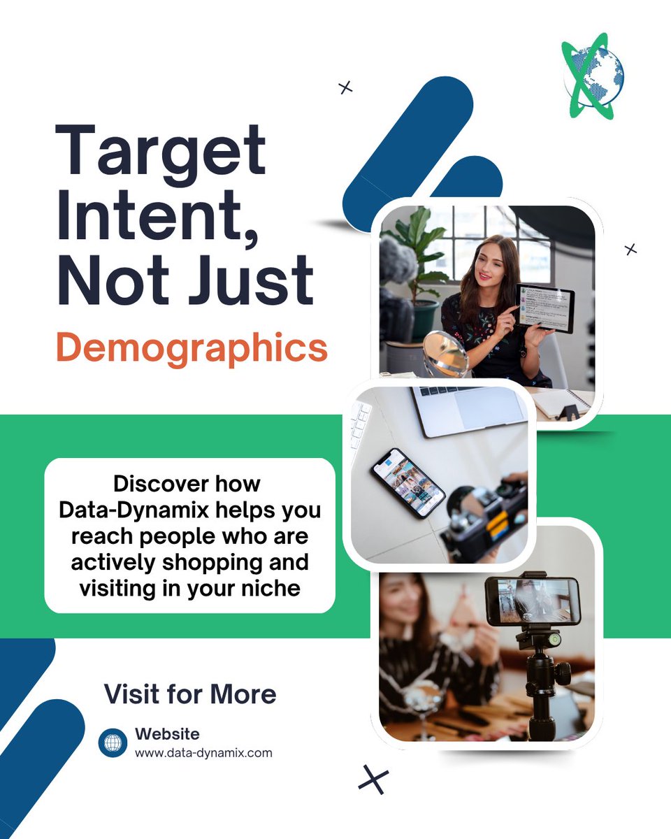 DataDynamix1's tweet image. Demographics are out. Real intent is in. 🚶‍♂️ Discover how Data-Dynamix helps you reach people who are actively shopping and visiting in your niche. #IntentData #SmartTargeting #shopping